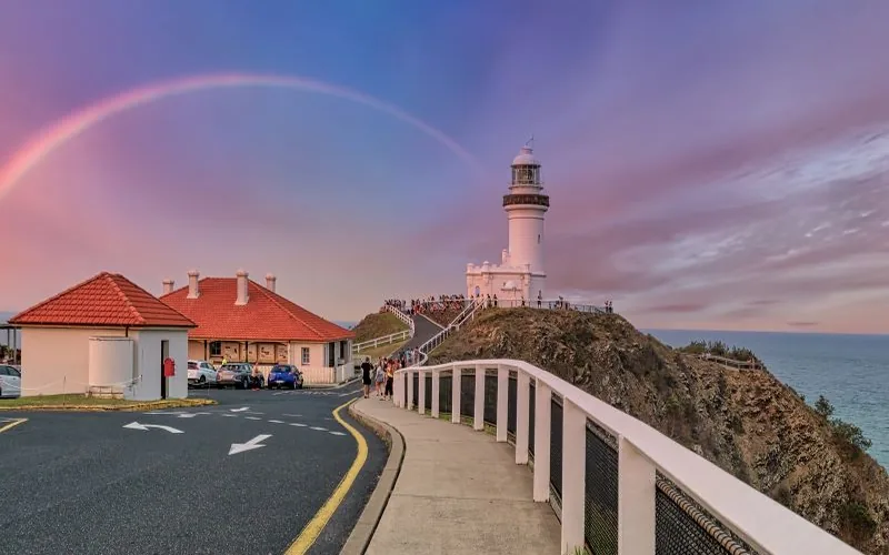 Cape Byron Lighthouse at sunset, Byron Bay